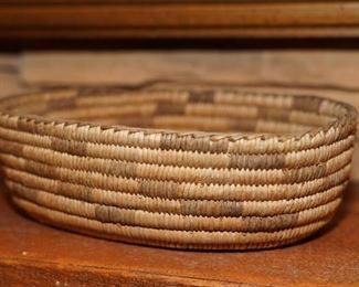 This appears to be an older Pima woven basket