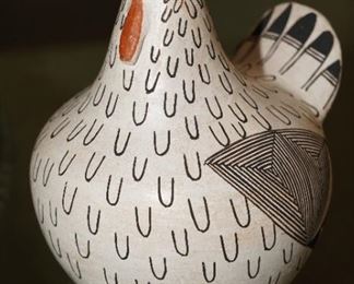 Large Acoma pottery rooster by Marie Z. Chino