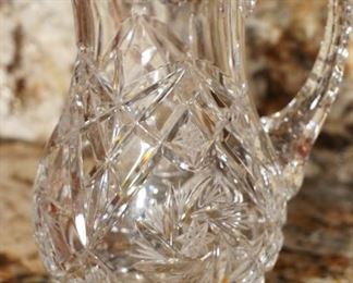 Cut crystal pitcher