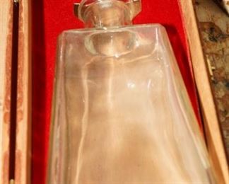 Cuervo 1800 tequila decanter in wood box