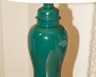 Green ceramic urn table lamp table lamp
