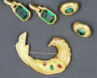 brooch and earrings 