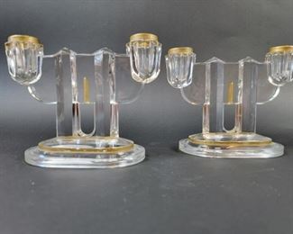 art deco candle holders 