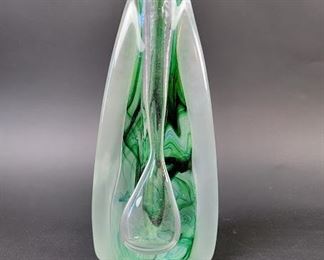 green bubble bud vase