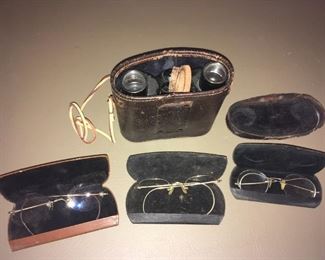 Lot 092-LOC: Vintage Binoculars and Spectacles
