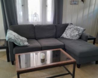 Couch, end tables and coffee table