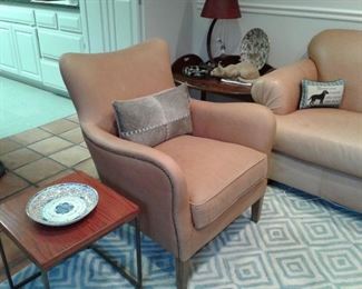 Upholstered Club Chair, label Arhuas