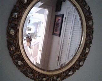 Oval Mirror Carved Gilt frame