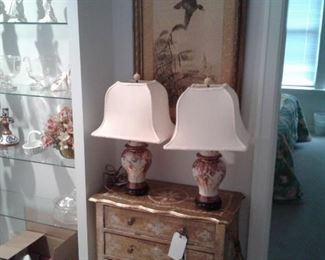 Italianate style Side chest, gold finish