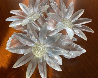 Beautiful Glass, Crystal Flower Decor Vintage 
