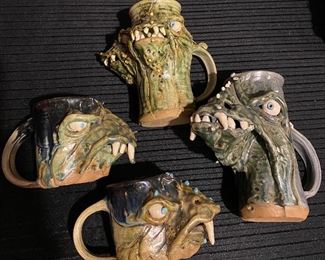 Unique Dragon Pottery Mugs 