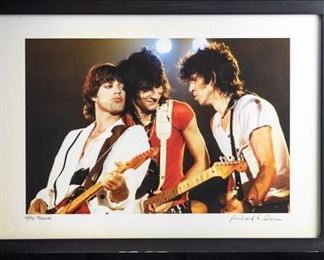 Rolling Stones Photo by Richard E. Aaron.  Hand Printed, Numbered & Signed by Richie Aaron 4/30