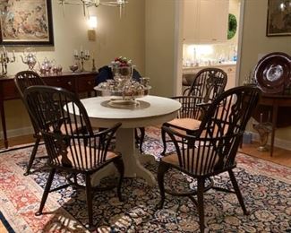 Set of  Six Baker Windsor Chairs, w name 
Tags on the Bottom.