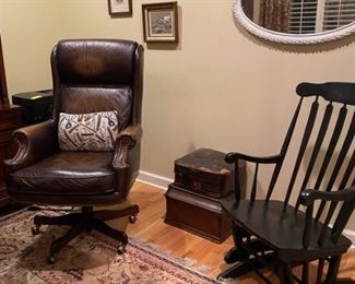 Over Sized Leather Chair.