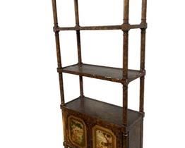 $255 USD      Vintage Chinoiserie Etagere Bookcase Trouvaille Inc AB147-7      Description: Offered is a vintage wood chinoiserie style display cabinet. This stunning chinoiserie with decorated finish, a base cabinet for hidden storage, hand painted and two stationary shelves. 
Condition: Good condition for age.  Small areas will need to be touched up
Measurements: 29 x 13 x 71"H
Local pick up Rockville, MD.  Contact us for shipper suggestions      https://goodbyhello.com/products/chinoise-bookcase-trouvaille-inc-ab146-7?_pos=2&_sid=4e0d40c95&_ss=r
