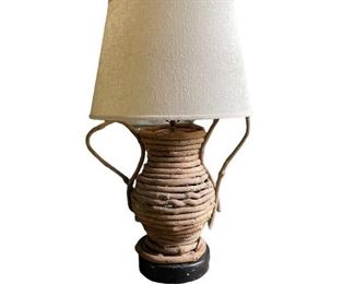 $150 USD     Jute Rope Double Handle Table Lamp ST100-35     Description : The French 1920Æs and nautical paraphernalia gave way to the inspiration of this Jute Table Lamp. A perfect blend of design and material; bringing the outdoor environment indoors, giving this piece a very natural feel. 33" High 20"W Base
Dimensions:  33H
Condition Desc. : Excellent Condition
Local Pick up Vienna VA.  Contact us for shipper suggestions     https://goodbyhello.com/products/jute-rope-double-handle-table-lamp-st100-35?_pos=9&_sid=5c75edaa7&_ss=r