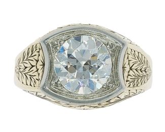  Antique 2.84 ct Diamond Solitaire Ring