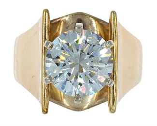 3.4 ct Diamond Solitaire 14k Gold Ring