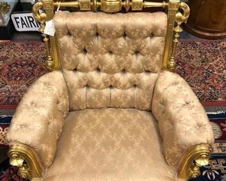 A fine Victorian gilt chair