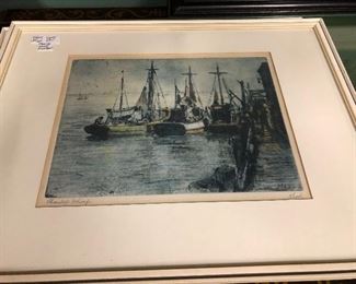 Cape Cod signed etchings