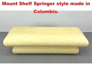 Lot 15 Bone Parquetry Wall Wall Mount Shelf Springer style made in Columbia. 
