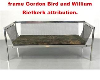 Lot 14 Wire Mesh Sofa, Aluminum frame Gordon Bird and William Rietkerk attribution.