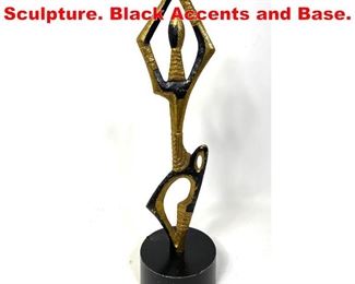 Lot 26 Weinberg style Figural Metal Sculpture. Black Accents and Base.