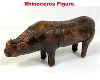 Lot 28 Small Vintage Leather Rhinoceros Figure. 