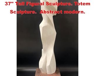 Lot 30 Gesso and Wood Abstract 37 Tall Figural Sculpture. Totem Sculpture. Abstract modern. 