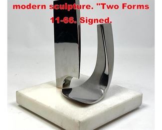 Lot 59 Roy Gussow Abstract modern sculpture. Two Forms 1166. Signed. 