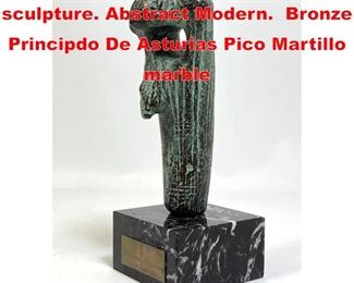 Lot 60 PICO MARTILLO Bronze sculpture. Abstract Modern. Bronze Principdo De Asturias Pico Martillo marble 