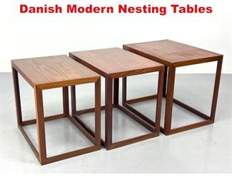 Lot 120 Set of 3 Jorgen Baekmark Danish Modern Nesting Tables 