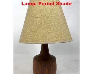 Lot 121 Modernist Wood Table Lamp. Period Shade