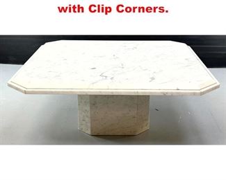 Lot 132 Italian Marble Coffee Table with Clip Corners. 