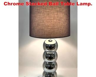 Lot 142 Mid Century Modern Chrome Stacked Ball Table Lamp. 