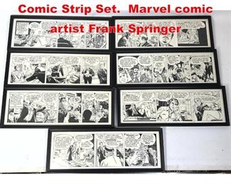 Lot 157 7pc Hand Drawn Political Comic Strip Set. Marvel comic artist Frank Springer 