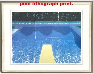 Lot 184 David Hockney swimming pool lithograph print. 