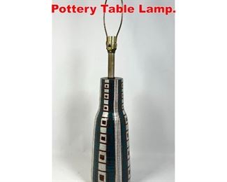 Lot 191 Good Mid Century Modern Pottery Table Lamp. 
