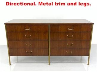 Lot 212 Calvin Dresser by Directional. Metal trim and legs. 