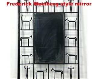 Lot 228 Contemporary Iron Frederick Weinberg style mirror