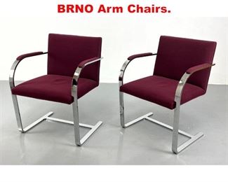 Lot 251 Pair GORDON International BRNO Arm Chairs. 