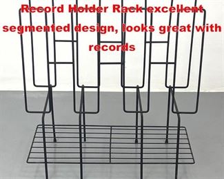 Lot 263 Mid Century Modern Metal Record Holder Rack excellent segmented design, looks great with records