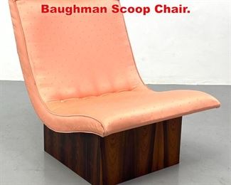 Lot 265 Rosewood Cube Base Milo Baughman Scoop Chair. 