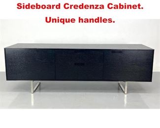 Lot 267 BLU DOT Series 11 Sideboard Credenza Cabinet. Unique handles. 