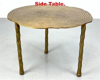 Lot 269 Brass Tree Ring Top Side Table. 