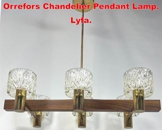 Lot 289 CARL FAGERLUND for Orrefors Chandelier Pendant Lamp. Lyfa. 