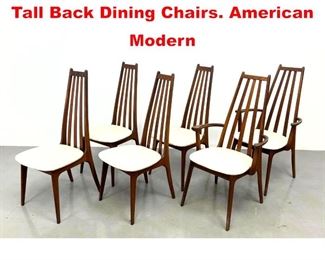 Lot 293 Set 6 Mid Century Modern Tall Back Dining Chairs. American Modern