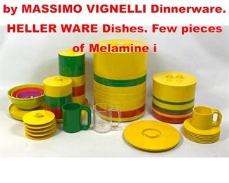 Lot 331 Large Assortment HELLER by MASSIMO VIGNELLI Dinnerware. HELLER WARE Dishes. Few pieces of Melamine i