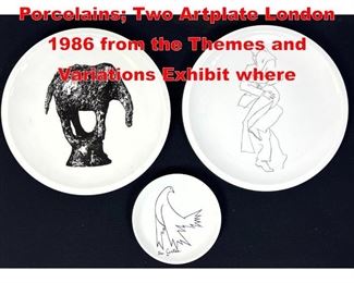 Lot 344 Mid Century Modern Porcelains Two Artplate London 1986 from the Themes and Variations Exhibit where