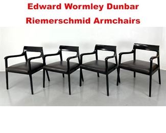 Lot 371 Set 4 Arm Chairs. Style of Edward Wormley Dunbar Riemerschmid Armchairs